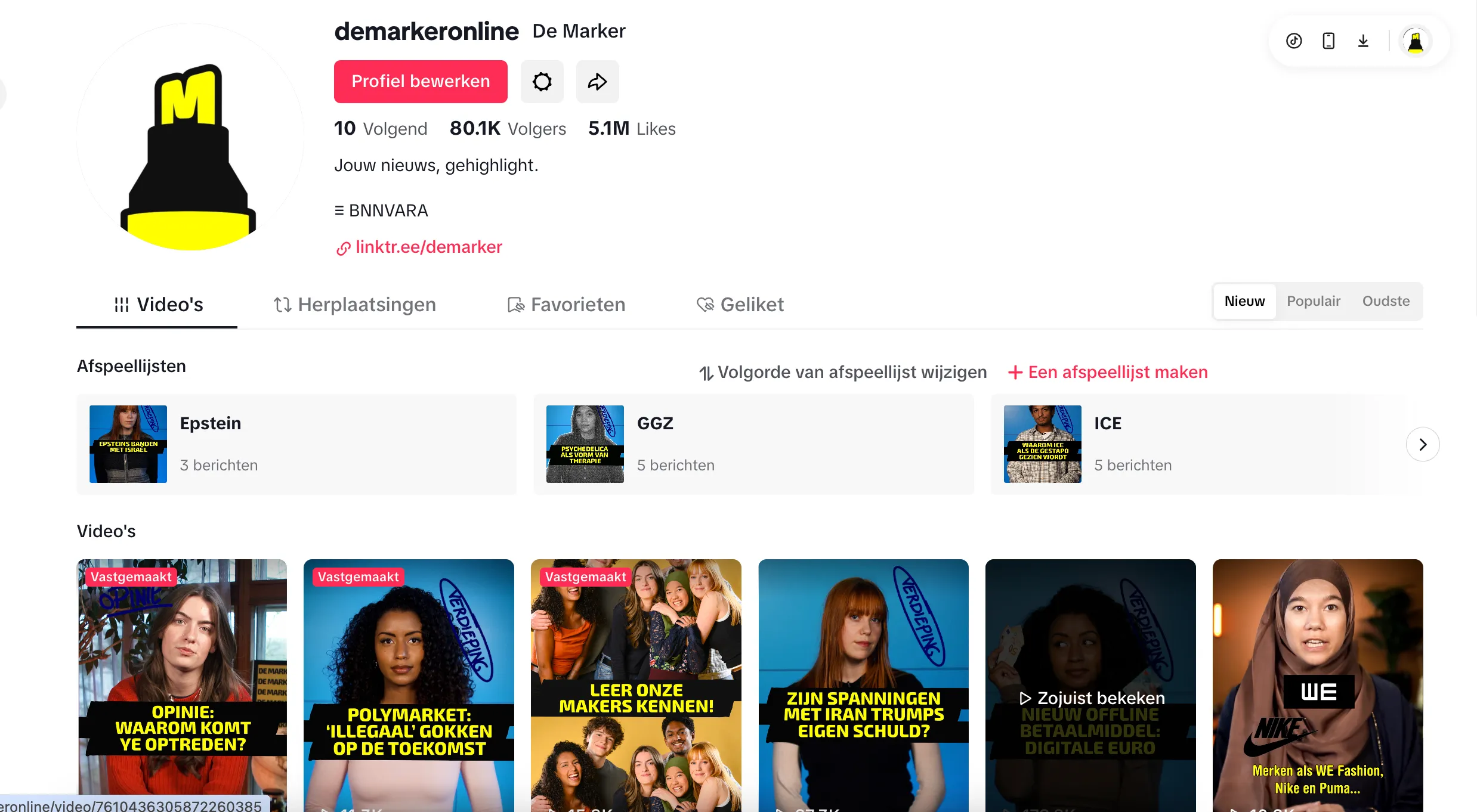 Afbeelding van De Marker op TikTok